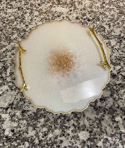 Elegante Bandeja de Servicio de Resina, Plato Decorativo Moderno para el Hogar y Eventos, Bandeja de Servicio de Resina de Alta Calidad - Product Image 5