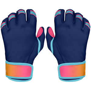 Vente en gros de gants de baseball en cuir frappeur manchette courte personnalisé OEM fournisseur équipement de jeu durable LBBG-0012 - Product Image 1