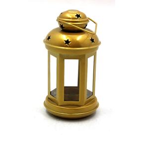 Custom Size Iron/Glass Lantern W/<b>Window</b> Matt Gold Pc Candle Holder Lantern for Home Christmas Tabletop Decoration - Product Image 1