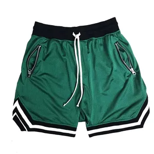 Pantalones cortos deportivos para hombre verde de buena calidad - Product Image 1