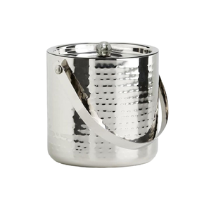 Luxurious Stainless Steel Double Wall Ice <b>Bucket</b> Pleasing Design with Tongs for Home Hotels & Camping - Product Image 4