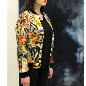 เสื้อแจ็กเก็ตบอมเบอร์ผู้ชายผ้าซาตินเสื้อโค้ทกันลมคอตั้งเสื้อใส่สบายและมีสไตล์สำหรับฤดูหนาว - Product Image 4