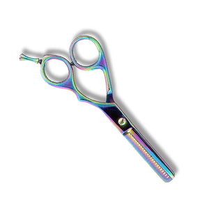 Ciseaux amincissants élégants de cheveux de fantaisie 28 dents ciseaux amincissants de cheveux d'acier inoxydable enduits de titane pour la beauté - Product Image 3