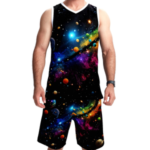 Vêtements de sport en polyester fabriqués au Pakistan, uniforme de basket-ball pour hommes, maillot et short d'équipe, dernier uniforme de basket-ball imprimé par sublimation - Product Image 1