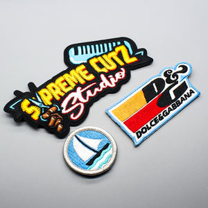 Patchs tissés brodés variés, faible MOQ, échantillon de patch tissé personnalisé, nom personnalisé, fer à repasser, couture, OEM, forme de cœur, chapeaux, écologiques - Product Image 5