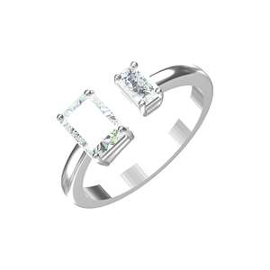 แหวนเพชรทรงบริลเลียนต์ คลาสสิก ทันสมัย วินเทจ ผลิตจากเพชรเลี้ยงในห้องปฏิบัติการ ได้รับการรับรองจาก IGI ชุบทอง 10K/14K/18K ชุบโรเดียม สำหรับผู้หญิง - Product Image 1