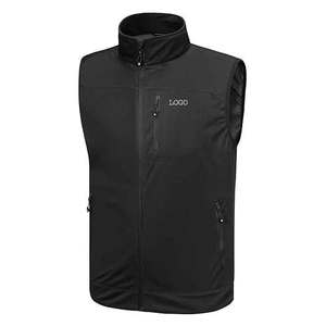 Vente en gros de vestes d'extérieur à fermeture éclair et col montant personnalisées à manches courtes et fermeture éclair pour hommes vestes de haute qualité - Product Image 1