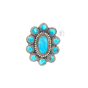 Arizona Turquoise Bezel Setting Ring 925 <b>Solid</b> Sterling <b>Silver</b> Oval Shape Faceted Cut Multi-Colour Fine Jewelry Cute Wedding - Product Image 3