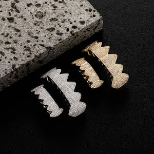 Usine personnalisé réglage des dents Grillz 925 argent D VVS rond brillant coupe laboratoire diamants Grillz pour les dents - Product Image 2