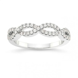 Bague fine à rangée de diamants, diamants de laboratoire 0,25 ct Tw, or massif 14 carats, couleur FG, clarté VS, 46 diamants, pièce unique, qualité supérieure - Product Image 3