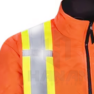 Veste de sécurité réfléchissante légère avec fermeture éclair avant couleurs vives et doublure en maille pour une visibilité nocturne avec bandes réfléchissantes - Product Image 6