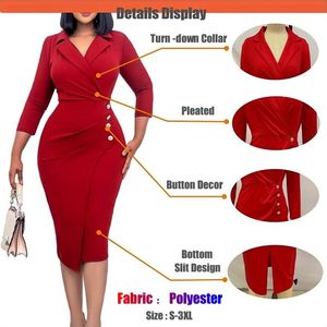 OEM elegante cadera lápiz vestido para las mujeres Venta caliente Oficina de negocios vestido de moda de las mujeres vestidos de carrera - Product Image 4