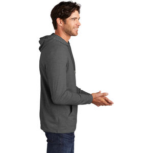 Bella Canvas Unisex Solid Pattern Long Sleeve Waffle Hoodie Poly-Cotton Fleece Pullover avec Tri-Blend Wicking Black - Product Image 3