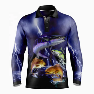 OEM Design personnalisé pour hommes, vêtements de sport à manches longues, polos de pêche, polyester spandex respirant avec fonction imperméable - Product Image 2