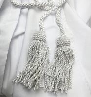 Manteau de réglementation angloise de haute qualité pour les Chevaliers Templiers, blanc et marron, avec broderie à la main de la croix, faible MOQ, OEM