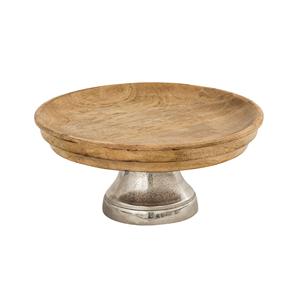 Placa de pastel redonda de madera personalizada y base de metal, Juego de 3 soportes de pastel de alta calidad de metal y madera, soporte de pastel de tamaño personalizado - Product Image 2