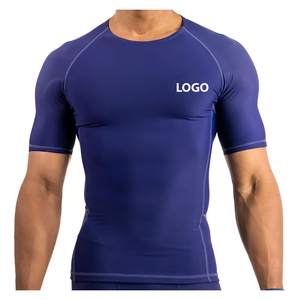 Ropa para correr para hombre, ropa de gimnasio, Top deportivo Jiu Jitsu BJJ, equipo de entrenamiento, logotipo personalizado, camiseta de compresión de protección contra erupciones de secado rápido - Product Image 1
