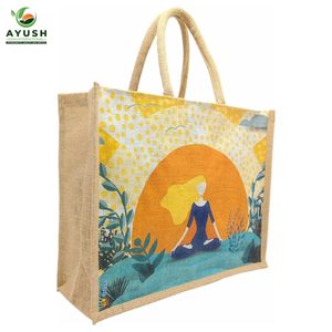 Sac d'épicerie en jute avec coton intégré pour les supermarchés, les magasins et les centres commerciaux - Product Image 4