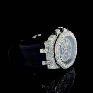 Custom Diamond Watch Stainless Steel 16mm Band Fashion Business Style for Resell - Product Image 2