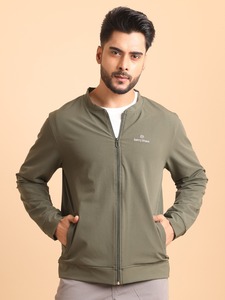 Confort ultime et élégance intemporelle Blouson aviateur en laine de couleur pista de qualité supérieure pour une amélioration du style - Product Image 2