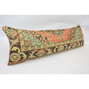 Multicolor Vintage Paisley Patchwork Lana Kantha Almohada 16x48 Pulgadas Técnica Tejida - Product Image 3