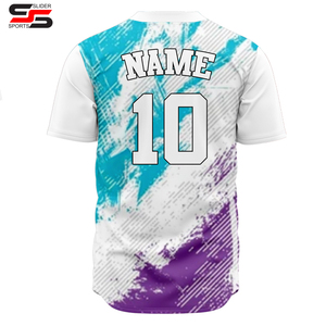 Ropa de softbol de béisbol transpirable de secado rápido Jersey de béisbol con botones para niños para camisetas de béisbol de hombres Unisex - Product Image 3