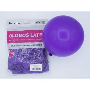 Globos de Látex Party Love de 30 cm, Color Morado R12, para Decoración - Product Image 1