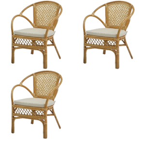 Sillón Corona de ratán, cómodos y elegantes asientos para Patio, sala de estar o jardín, muebles de ratán hechos a mano duraderos, elegantes - Product Image 1