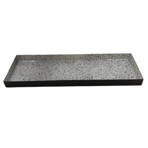 Los mejores precios al por mayor para la bandeja rectangular de hierro para servir con plato y plato con asa para servir alimentos oxidados y color negro mate - Product Image 6