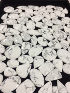 Howlite Gemstone Cabochon Semi Precious White Howlite Loose Gemstone Cabochon para joyería - Product Image 6