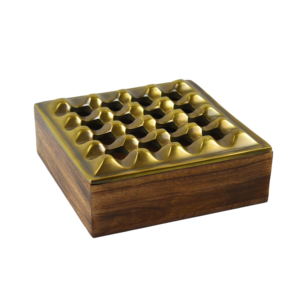 Cenicero de 16 rejillas con tema moderno, el mejor patrón, acabado plateado para comedor, mesa, hogar y decoración de oficina, ceniceros - Product Image 4