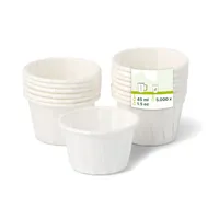 Gobelets d'échantillonnage jetables en papier blancs de 45 ml (1,75 oz) pour boissons, biodégradables - 5000 pièces/carton