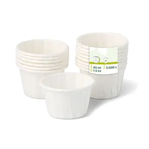 45Ml 1.75 Oz Biodegradable Eco-Friendly Hot Selling Small White Disposable Paper Beverage Sample Cups - 5000 pcs/carton - Product Image 1