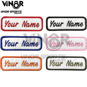 Twill Fabric Custom <b>Name</b> Patch 2pcs Personalized Embroidered <b>Name</b> Tags Sew On or Iron On Patches Clothing Uniforms - Product Image 2