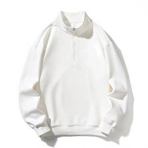 Chaqueta deportiva de invierno unisex al por mayor | Jersey informal de manga raglán con media cremallera | Cuello alto bordado polar - Product Image 1