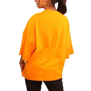 Camisetas de algodón de talla grande para mujer, de verano de gran tamaño de estilo informal Bangladesh, logotipo de impresión personalizado en camisetas en blanco - Product Image 2