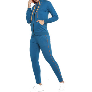 Traje de jogging de 2 piezas de alta moda Unisex, ropa de punto deportiva de longitud Midi, Tops de invierno, pantalones cortos, conjunto informal sólido, soporte nuevo - Product Image 3