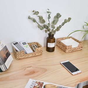 Soporte para servilletas de jacinto de agua personalizado, cestas de mimbre y bandeja de servicio para Cocina - Product Image 6