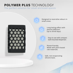 Neutraliseur d'odeurs passif Polymer Plus, formule bleue : odeurs de sueur, de fèces, de fumée et de solvants - Comprimé solide de 40 g - OEM - Product Image 4