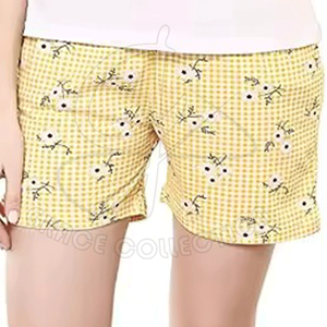 Conjunto de verano de dos piezas de algodón 100% cómodo para mujer Camisetas y pantalones cortos de cuello redondo personalizables con agujero decorativo - Product Image 5