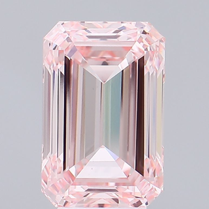 Anillos de compromiso con diamantes rosas de color intenso y vívido, esmeraldas cultivadas en laboratorio con certificado IGI, joyería fina certificada por IGI - Product Image 1