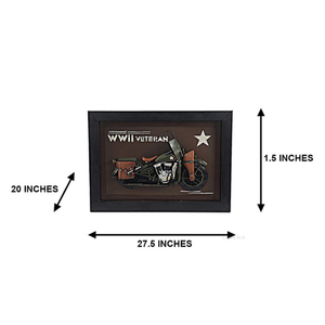 ภาพวาด3D มอเตอร์ไซค์ Wii แนววินเทจสำหรับสะสมโมเดลโลหะเพ้นท์3D รถจักรยานยนต์สำหรับโฮมออฟฟิศหรือที่โชว์ RV - Product Image 6