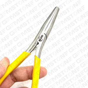 Outil de pince en acier inoxydable pour enlever et ajuster les extensions de cheveux à bouche plate de 6 pouces avec poignée jaune antidérapante - Product Image 6