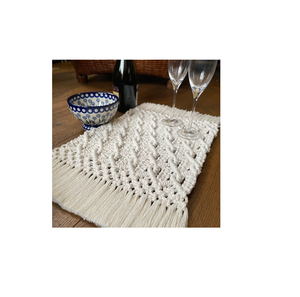 Mantel Individual de mesa decorativa de macramé redondo a precio barato personalizado y almohadillas y alfombrillas para mesa de comedor exportación desde India - Product Image 5