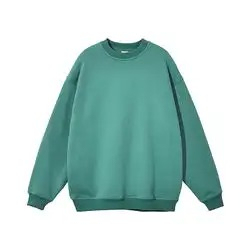 Alta Otoño Invierno Mock Neck sudadera gruesa Casual largo francés Terry Fitness Streetwear cuello redondo sudadera - Product Image 6