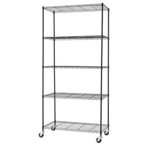 Steel <b>wire</b> shelving Gray <b>shelf</b> <b>rack</b> storage organization for home hotels and restaurant kitchen bathroom bedroom living room - Product Image 5