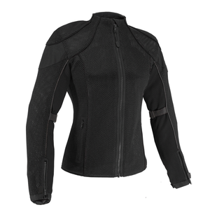 Vestes de moto de protection en maille d'été noire et rose pour femmes Protections CE veste textile de moto pour femmes - Product Image 4