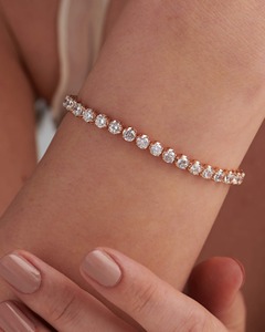 Pulsera de Diamantes Opulentos de 20 Quilates y 6.40 Ct, Diamantes Naturales Color G-H, Claridad VS-SI, Oro Sólido de 14K, Diseño Art Deco - Product Image 3