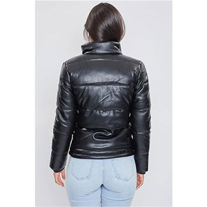 Chaqueta Acolchada de Algodón con Cuello Alto para Mujer, Tejida, Estampada, Ligera, Abrigo Cálido de Invierno, Prenda Exterior Moderna para Uso Casual y Urbano - Product Image 4