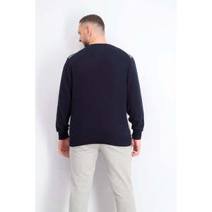 Maglione con Cappuccio da Uomo Blu Navy con Motivo Fair Isle, Impermeabile, 100% Cotone, Lavabile in Lavatrice, Taglia 2 Extra Large, Traspirante, con Stampa Frontale - Product Image 2